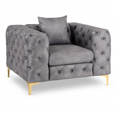 Kreslo SORRENTO 1S Sivé Zamatové