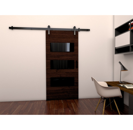 Posuvné dvere LOFT E80, Wenge/čierna Posuvné dvere LOFT E80, Wenge/čierna
