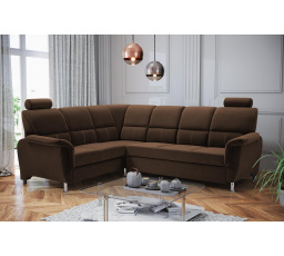 Rohová sedacia súprava L Nadia Velva 4 - hnedá