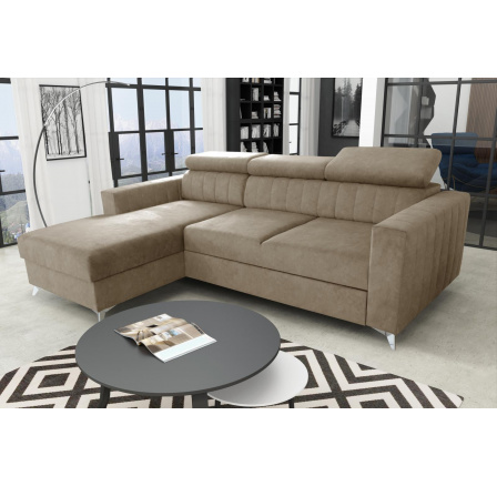 Rohová sedacia súprava Mildred L svetlo hnedá