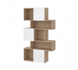 Regál PENTA 738, Jackson hickory/Biely lesk