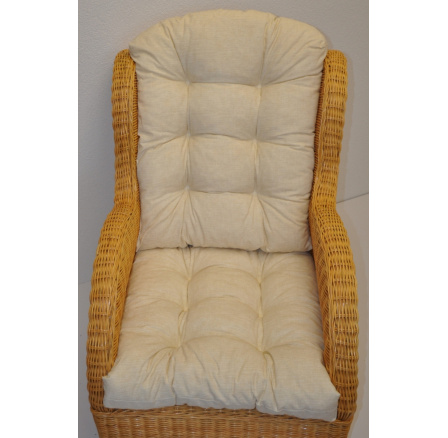 Vankúš pre ratanové kreslo - svetlo béžová látka