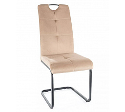 Jedálenská stolička AXO VELVET, Béžový Bluvel 28/čierny mat