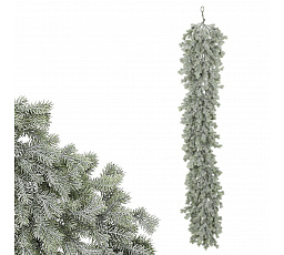 Girlanda - 145 cm, jehličí s drobnými šiškami, jemně ojíněná