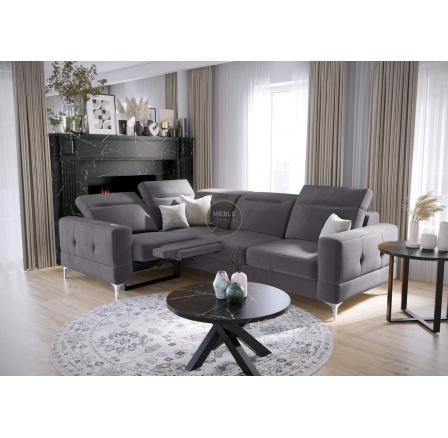 Rohová sedacia súprava MALIBU, relax s funkciou spania 185x250 cm - sivá, ľavá Rohová sedacia súprava MALIBU, relax s funkciou spania 185x250 cm - sivá, ľavá