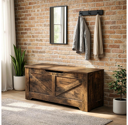 Truhlica s funkciou sedadla/skriňa na topánky MARGOT 100 cm Dub Rustikálny