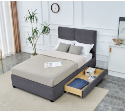 Posteľ čalúnená so zásuvkou START 2 120x200 JG Sivá