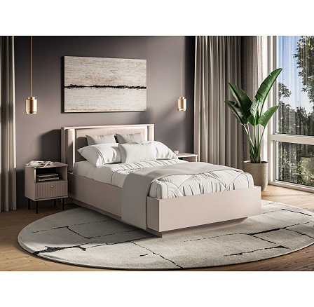 Posteľ SOPHIE 30 s úložným priestorom a LED osvetlením, kašmír, 120x200 cm Posteľ SOPHIE 30 s úložným priestorom a LED osvetlením, kašmír, 120x200 cm