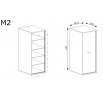 Skriňa MEDIOLAN M2 Natural Hikora