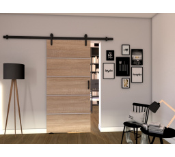 Posuvné dvere LOFT B80, Sonoma/čierna