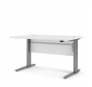 Písací stôl OFFICE 80400/382, Biela/Silver grey