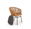Jedálenská stolička K400, čierna/prírodná/sivá