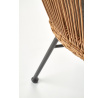 Jedálenská stolička K400, čierna/prírodná/sivá