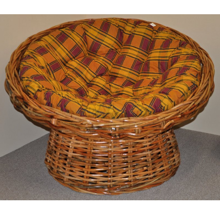 Ratanový papasán Abaka vankúš okrová