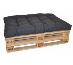 Sedák na paletu 120x80 tmavosivý melír