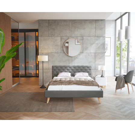 Čalúnená posteľ KALIFORNIA- TRINITY (grafit) - 120 x 200