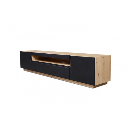 TV skrinka Loftia - artisan/čierny mat
