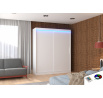 Posuvná skriňa s LED osvetlením LINCOLN 180 Biela+Biela