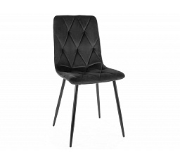 Jedálenská stolička TOM VELVET, čierny Bluvel 19/čierny mat