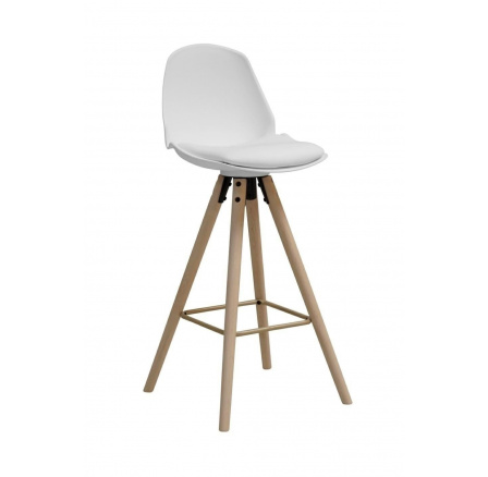 Barová stolička Oslo biela drevo