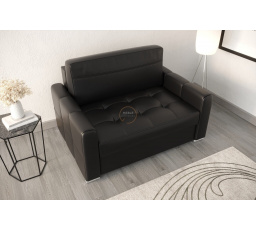 Sofa VERONA I 140 cm prírodná koža - čierna koža