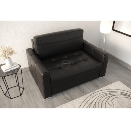Sofa VERONA I 140 cm prírodná koža - čierna koža