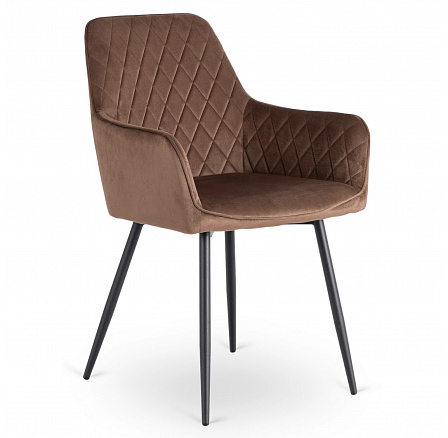 Stolička BRESSO Hnedá Zamatová