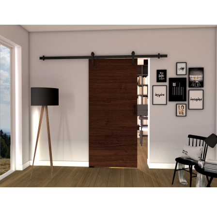 Posuvné dvere LOFT A100, Wenge/čierna Posuvné dvere LOFT A100, Wenge/čierna