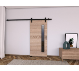 Posuvné dvere LOFT G90, Sonoma/čierna