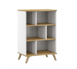 Regál ROKY 9, Biela/Dub artisan