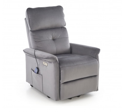 Elektricky polohovateľné a masážne kreslo SEMIR 2, Sivý Bluvel 14