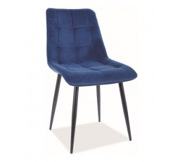 Jedálenská stolička CHIC Matt Velvet, modrá 79