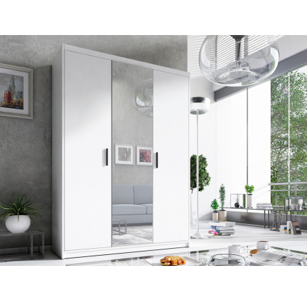 Skriňa Elena 3D so zrkadlom - biela matná Skriňa Elena 3D so zrkadlom - biela matná