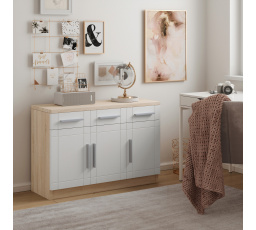 Komoda PARVIN Sonoma+Biela