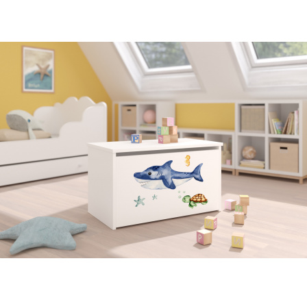 Truhlica na hračky DARIA White+Sea Animals Truhlica na hračky DARIA White+Sea Animals