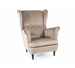 Kreslo LORD VELVET, Béžový Bluvel 40/Wenge