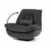 Polohovacie kreslo, elektrické zabudované ovládanie, siva, látka, TV-7089 GREY2