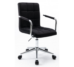 Otočná stolička velvet čierna N-15