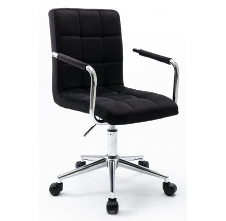 Otočná stolička velvet čierna N-15 Otočná stolička velvet čierna N-15