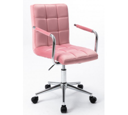 Otočná stolička velvet ružová N-15