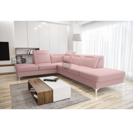 Rohová sedacia súprava OSLO 295x220 - ľavá, ružová