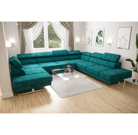 Rohová sedacia súprava EMPORIO MAX I 300X350X220 - voliteľný odtieň, pravá
