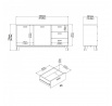Komoda Iker 715, jackson hickory/biela