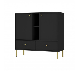 Komoda Tomila 825/2, čierny grafit