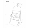 Skladacia stolička K566, čierna
