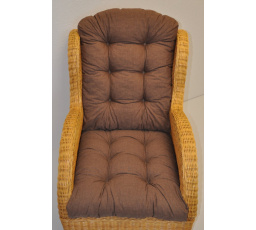 Vankúš pre ratanové kreslo - hnedá látka