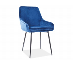 Jedálenská stolička ALBI Velvet, modrá Velvet 91