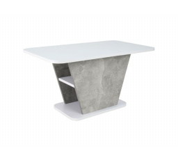 Konferenčný stôl CALIPSO, biely matný/šedý betónový efekt