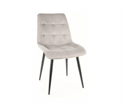 ELEGANTNÉ ZAMATOVÉ KRESLO S ČIERNYM RÁMOM / J. BLUVEL GREY 03