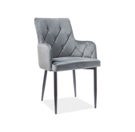 Jedálenská stolička RICARDO, sivá Velvet 14